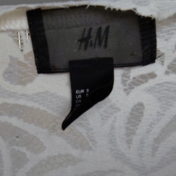 H&M Women's small Petite Elegant White Lace Blouse - Picture 11 of 16